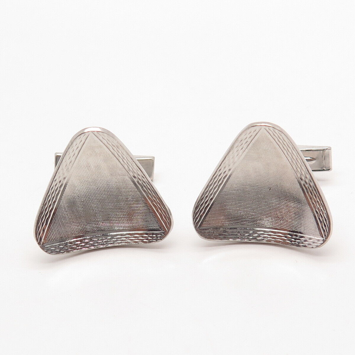 925 Sterling Silver Vintage Textured Cufflinks