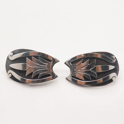 925 Sterling Silver Vintage Mexico Abstract Earrings