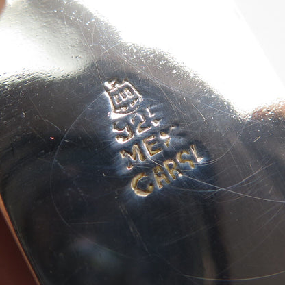 925 Sterling Silver Vintage Mexico Carsi Real Agate Gemstone Pendant