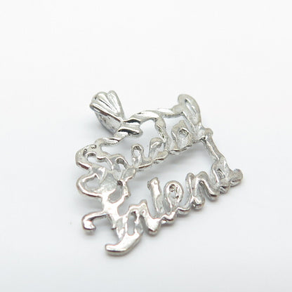 925 Sterling Silver Vintage "Special Friend" Pendant