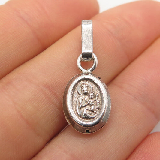 950 Silver Vintage Religious Theme Pendant