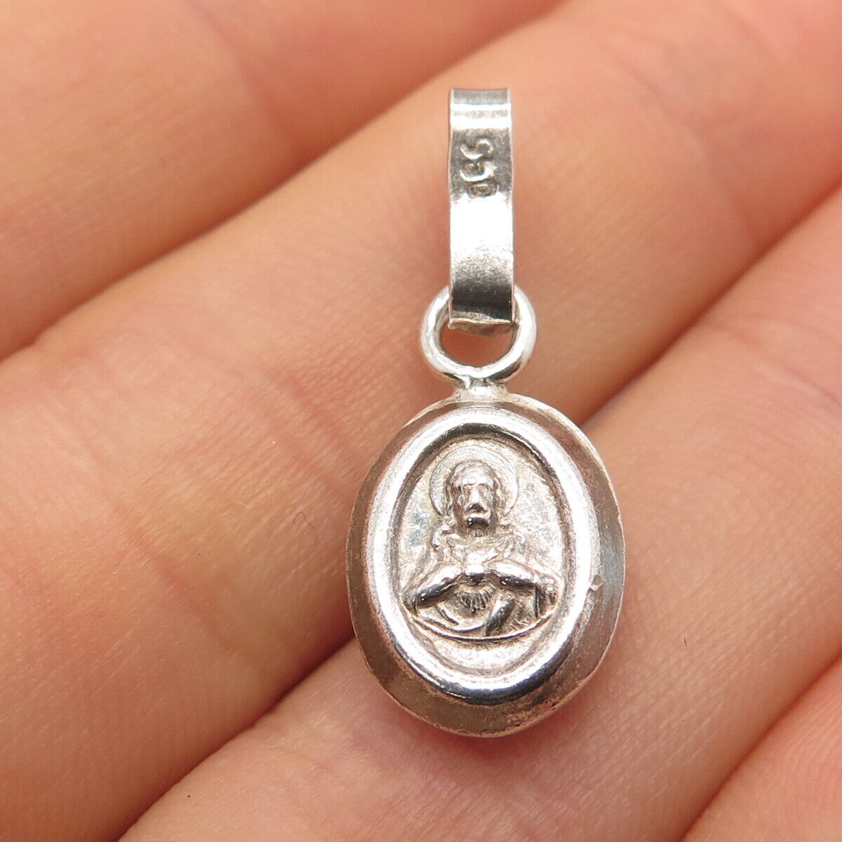 950 Silver Vintage Religious Theme Pendant