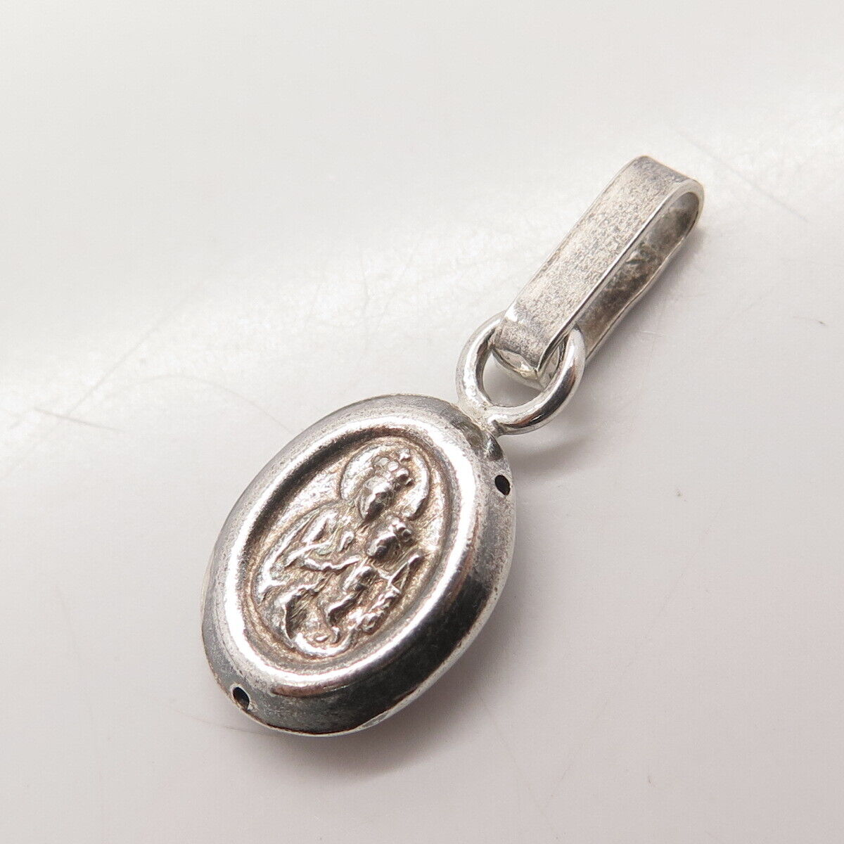 950 Silver Vintage Religious Theme Pendant