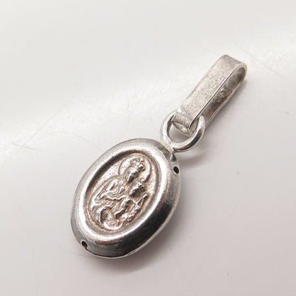 950 Silver Vintage Religious Theme Pendant