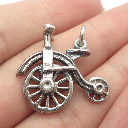 925 Sterling Silver Antique Circus Wheel Pendant