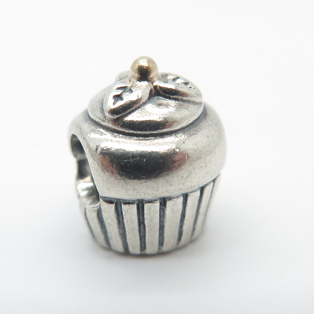 925 Sterling Silver Pandora Ornate Cake Bead Charm