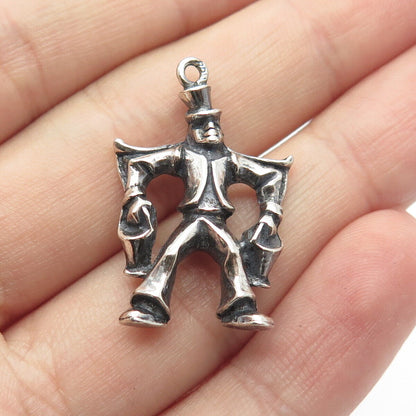 800 Silver Vintage Hans Hummel 3D Charm Pendant