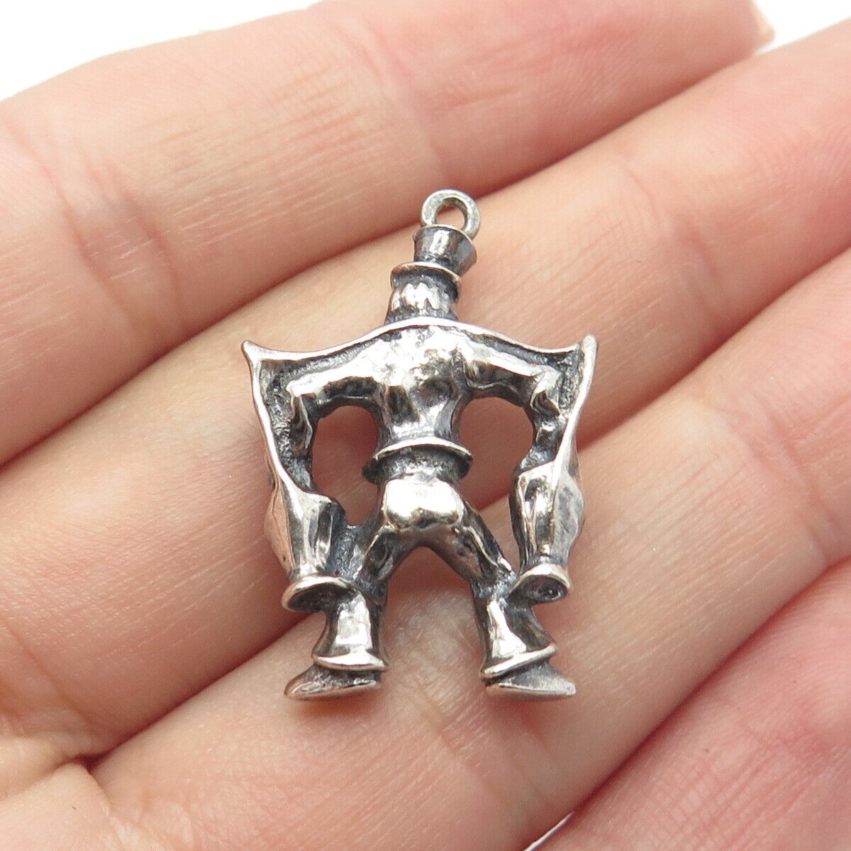 800 Silver Vintage Hans Hummel 3D Charm Pendant