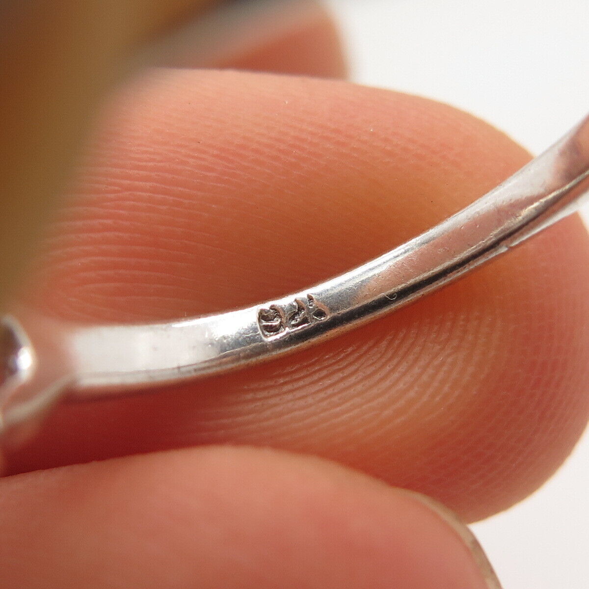 925 Sterling Silver Vintage Open Hearts Ring Size 8