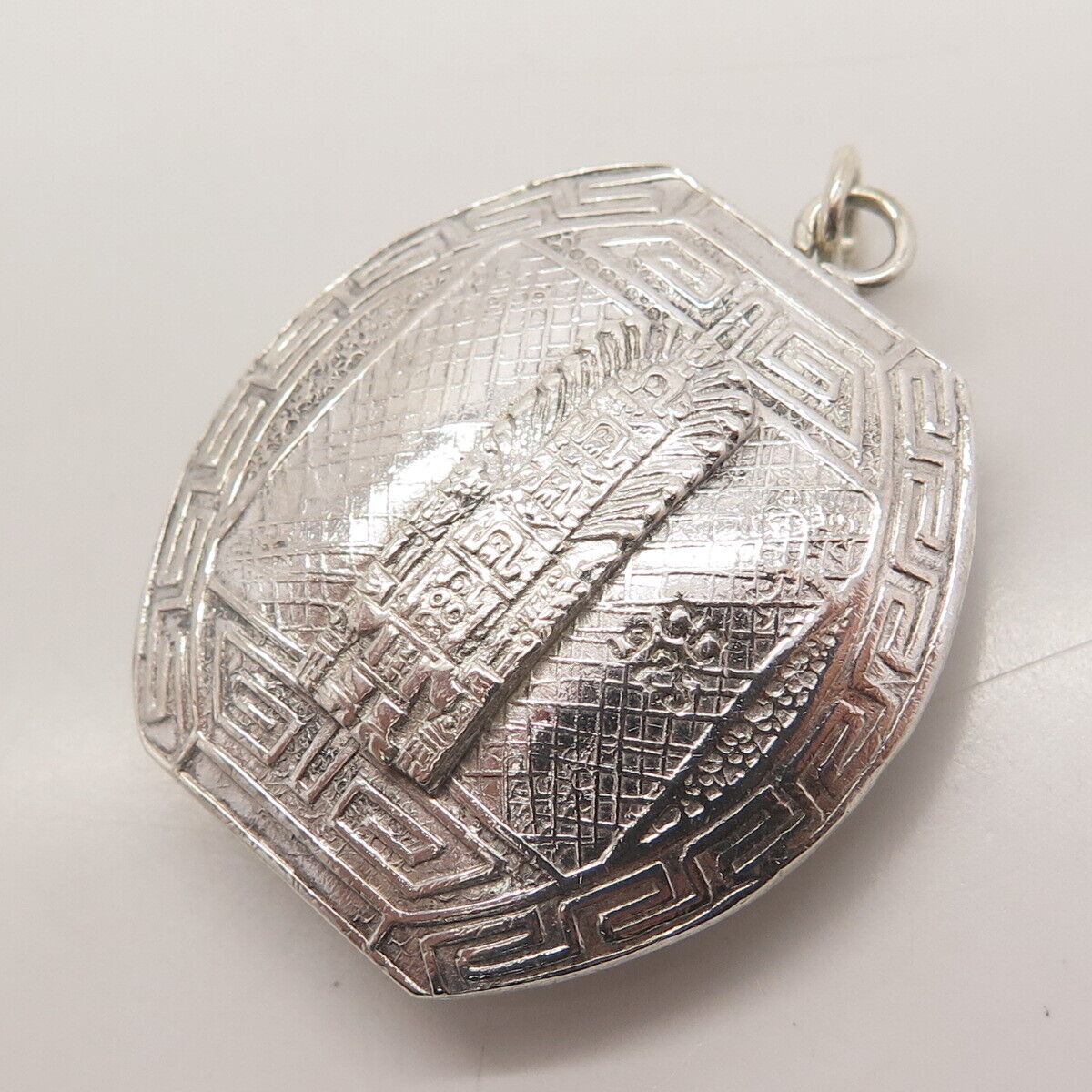 925 Sterling Silver Vintage Tribal Ornate Pendant