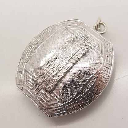 925 Sterling Silver Vintage Tribal Ornate Pendant