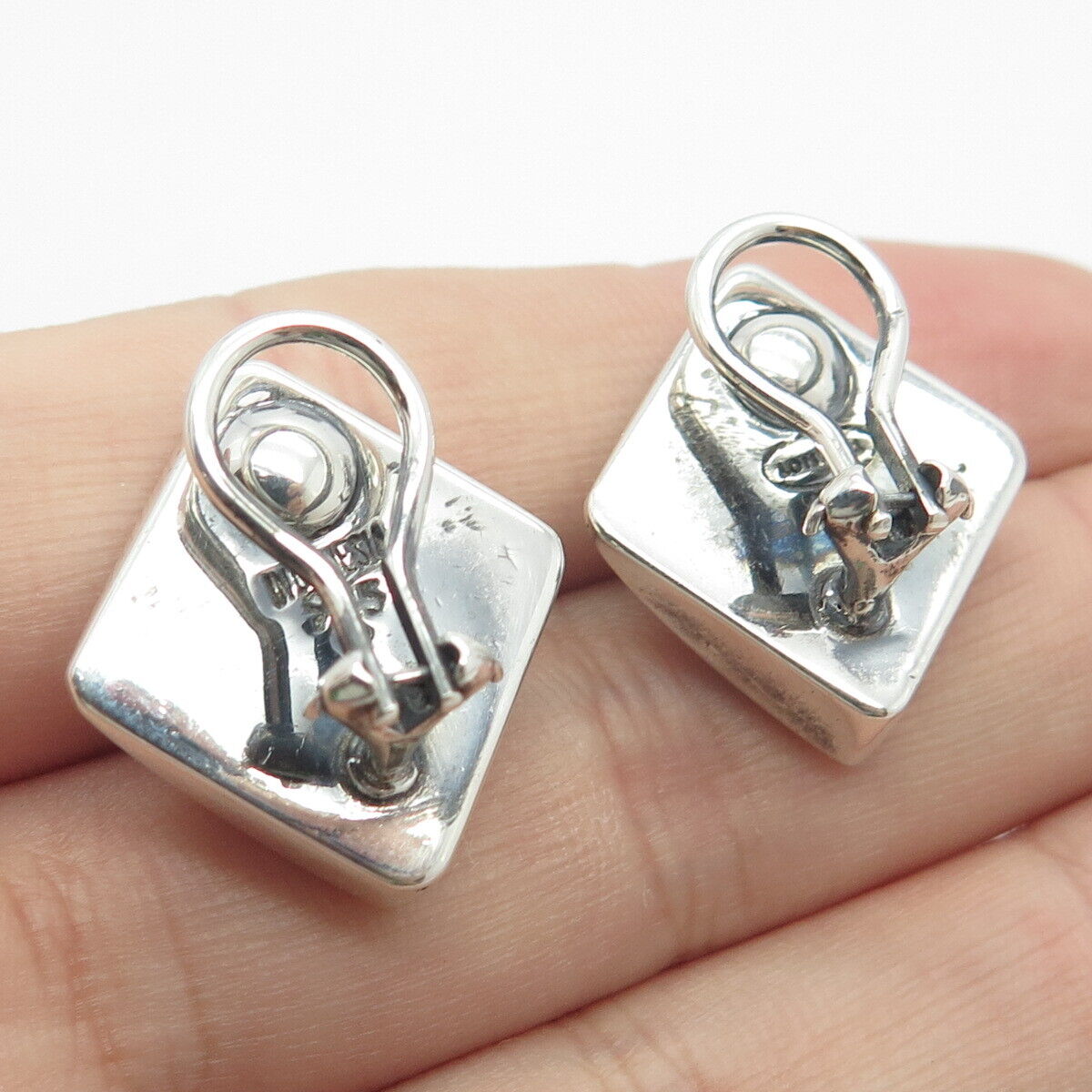 925 Sterling Silver Ornate Clip-On Earrings