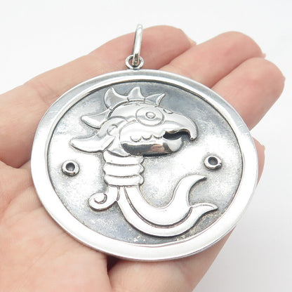 925 Sterling Silver Vintage Mexico Tribal Pendant