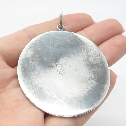 925 Sterling Silver Vintage Mexico Tribal Pendant