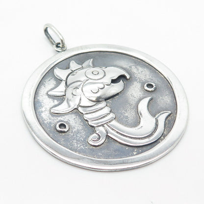 925 Sterling Silver Vintage Mexico Tribal Pendant