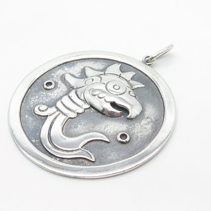 925 Sterling Silver Vintage Mexico Tribal Pendant