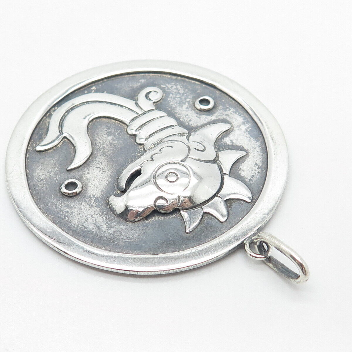 925 Sterling Silver Vintage Mexico Tribal Pendant