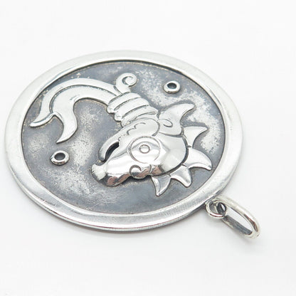 925 Sterling Silver Vintage Mexico Tribal Pendant