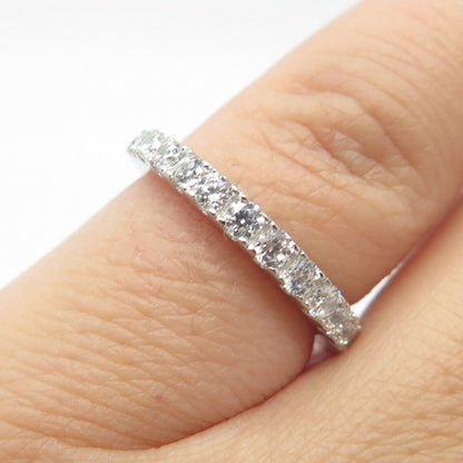 925 Sterling Silver Pave C Z Ring Size 5