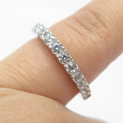 925 Sterling Silver Pave C Z Ring Size 5