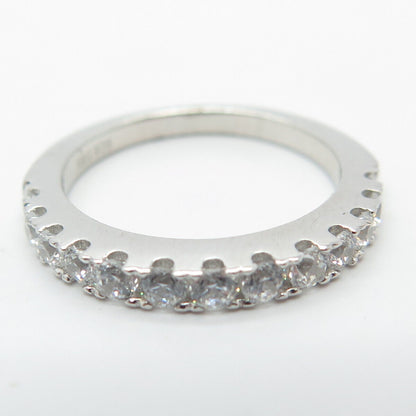 925 Sterling Silver Pave C Z Ring Size 5