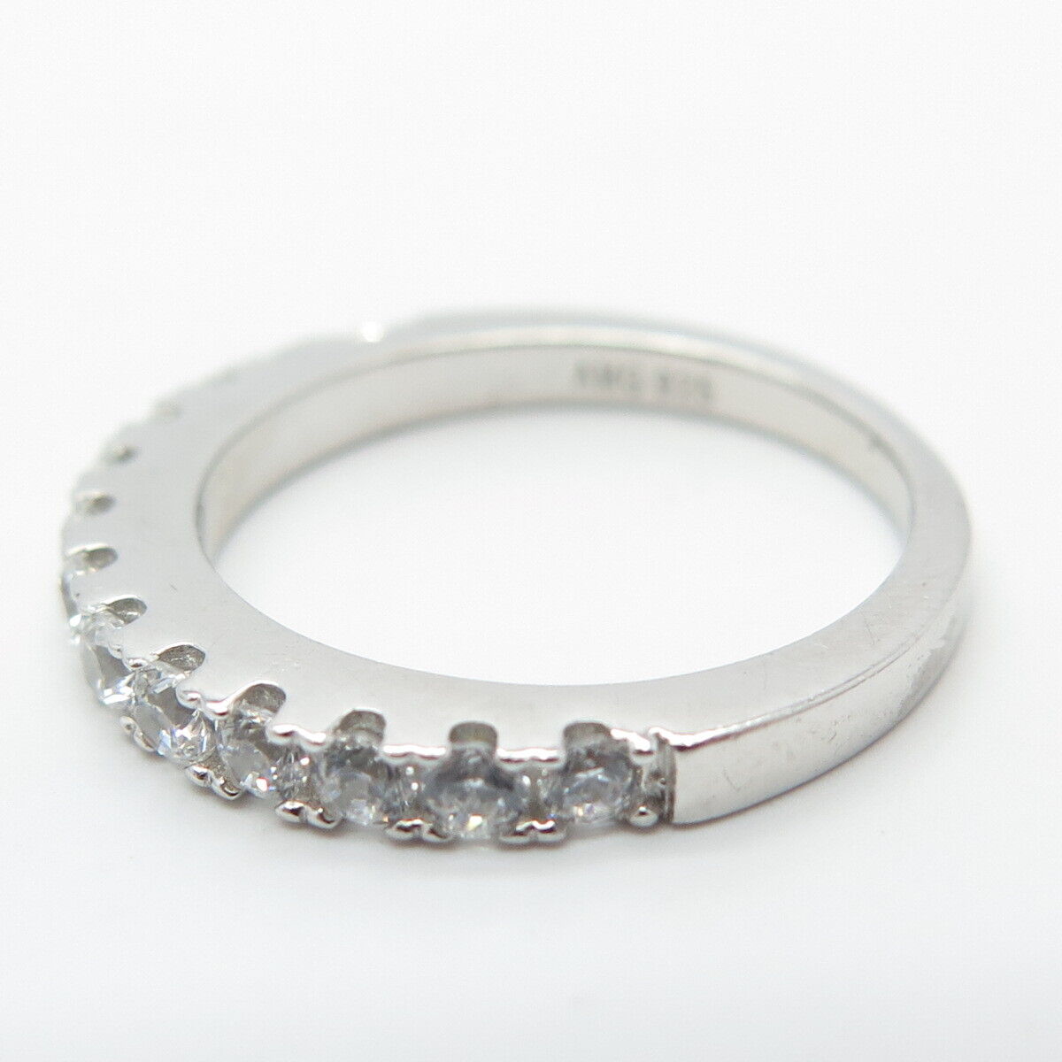 925 Sterling Silver Pave C Z Ring Size 5