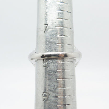 925 Sterling Silver Real Amethyst Gemstone Ornate Ring Size 7.75