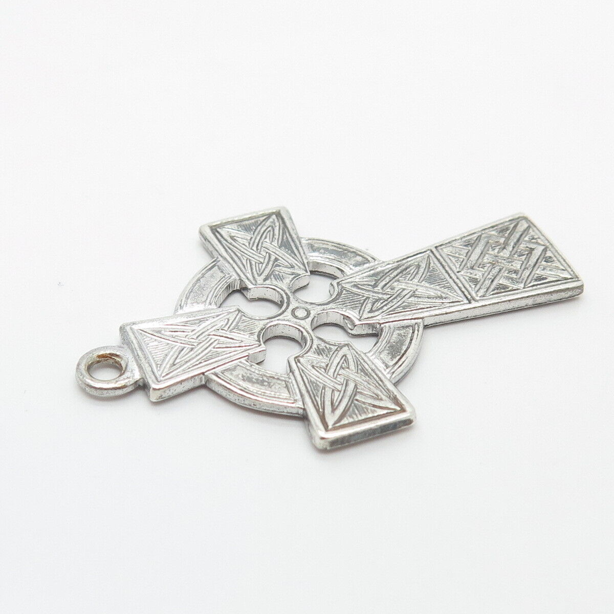 925 Sterling Silver Vintage Religious Cross Pendant