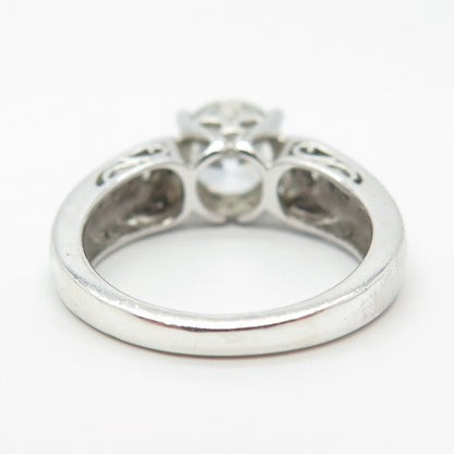 925 Sterling Silver Round-Cut C Z Ring Size 7