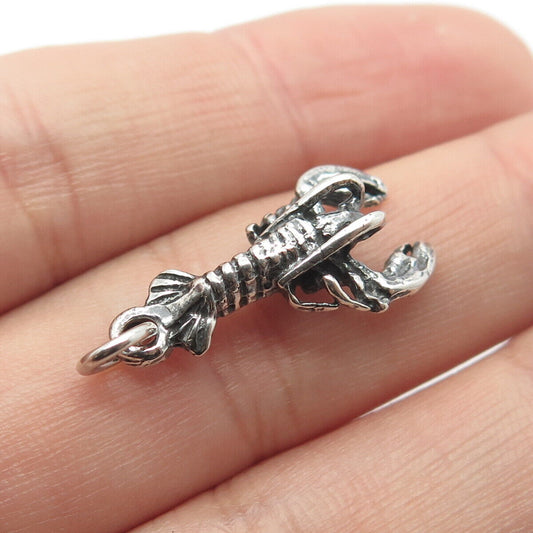 925 Sterling Silver Vintage Maisels Indian Trading Post Lobster Charm Pendant