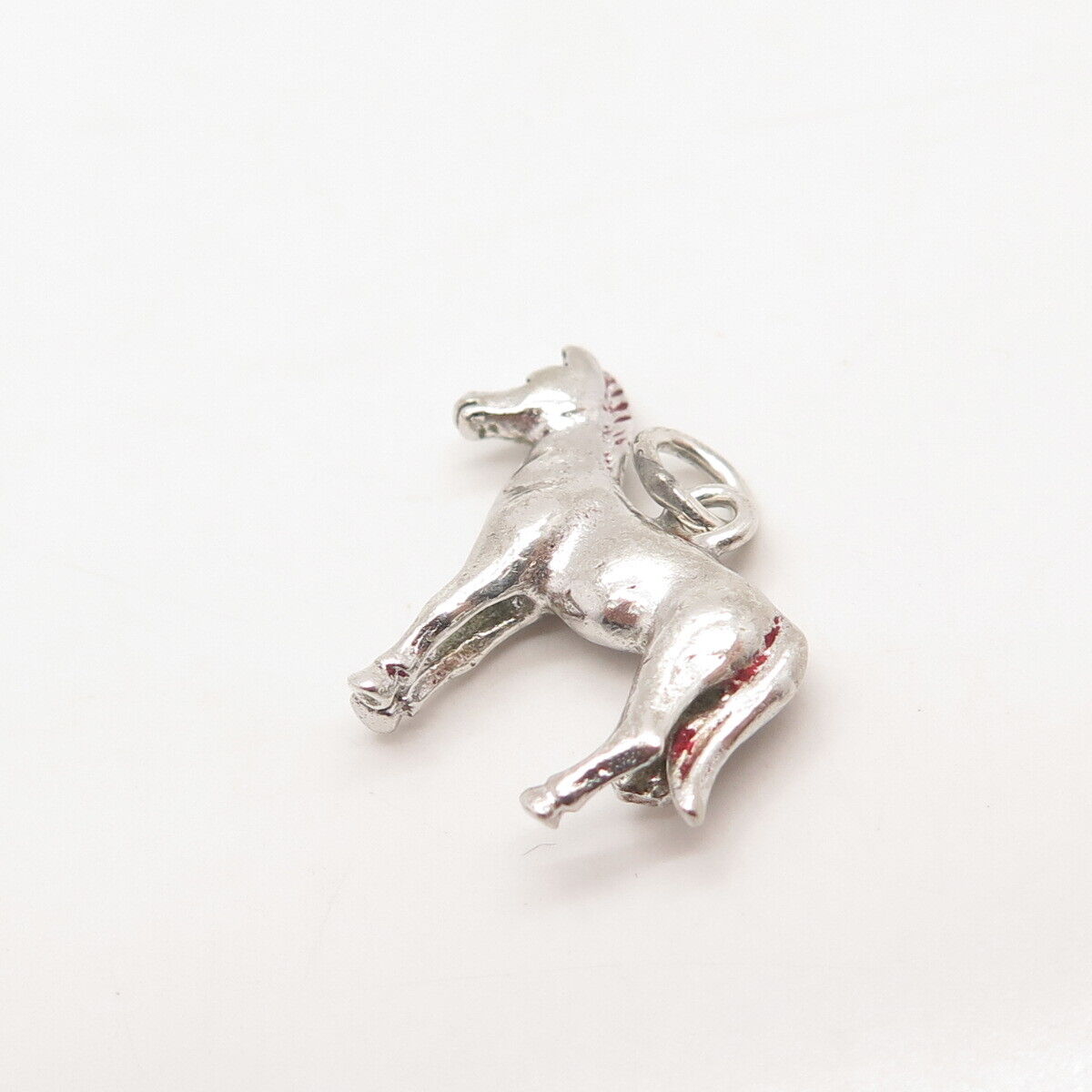 925 Sterling Silver Vintage Horse / Foal Pendant