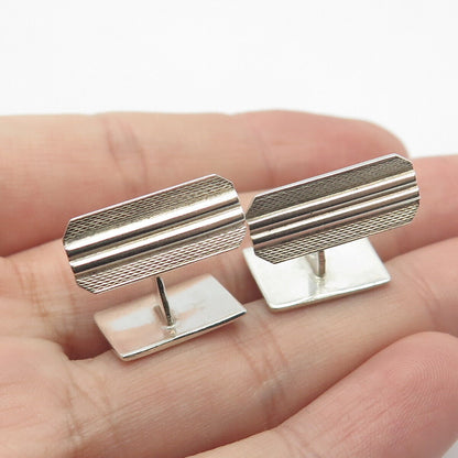 800 Silver Vintage Striped Cufflinks