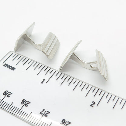 800 Silver Vintage Striped Cufflinks