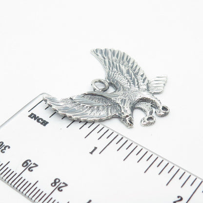 925 Sterling Silver Vintage Eagle Bird Pendant