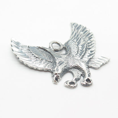 925 Sterling Silver Vintage Eagle Bird Pendant