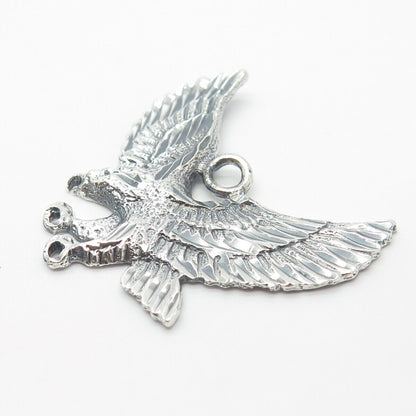 925 Sterling Silver Vintage Eagle Bird Pendant