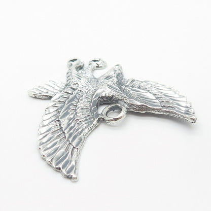 925 Sterling Silver Vintage Eagle Bird Pendant