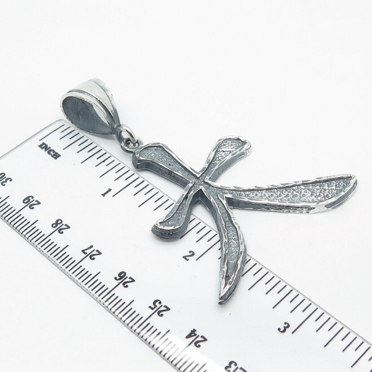925 Sterling Silver Vintage "Fire" Chinese Character Pendant
