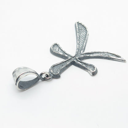 925 Sterling Silver Vintage "Fire" Chinese Character Pendant