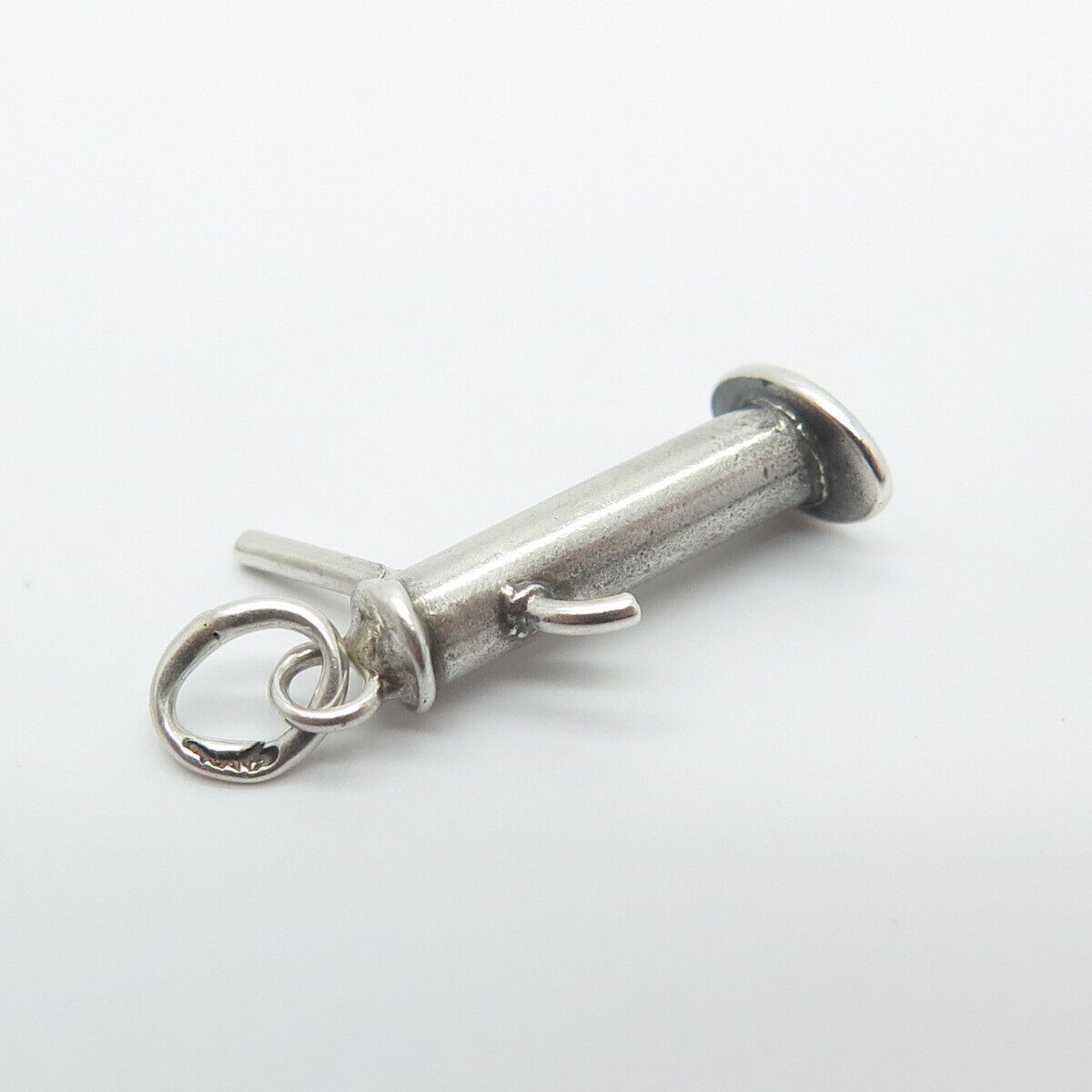 925 Sterling Silver Vintage Water Column Charm Pendant