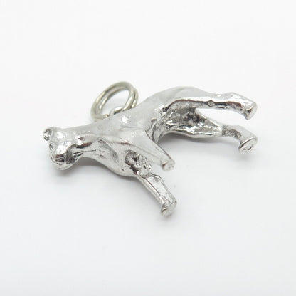 925 Sterling Silver Vintage Dog 3D Pendant