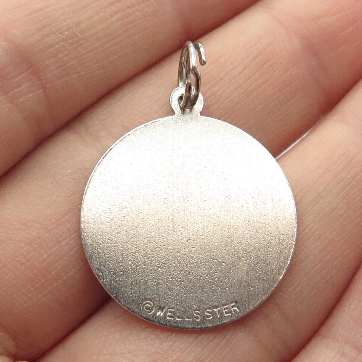 925 Sterling Silver Vintage Wells “To My Bridesmaid” Round Pendant