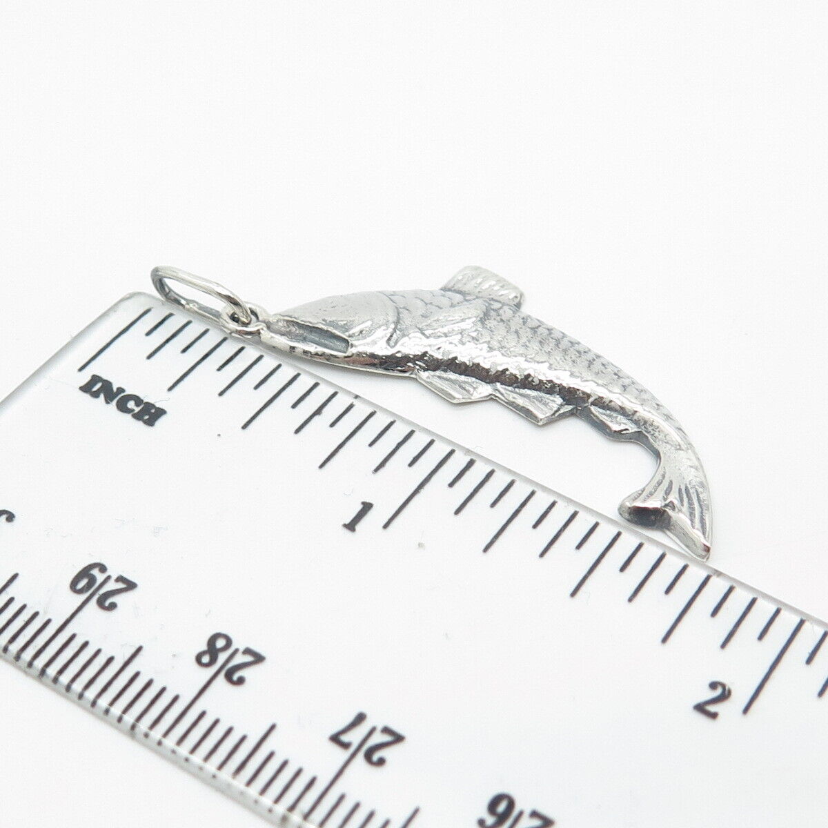 900 Silver Vintage Fish Pendant