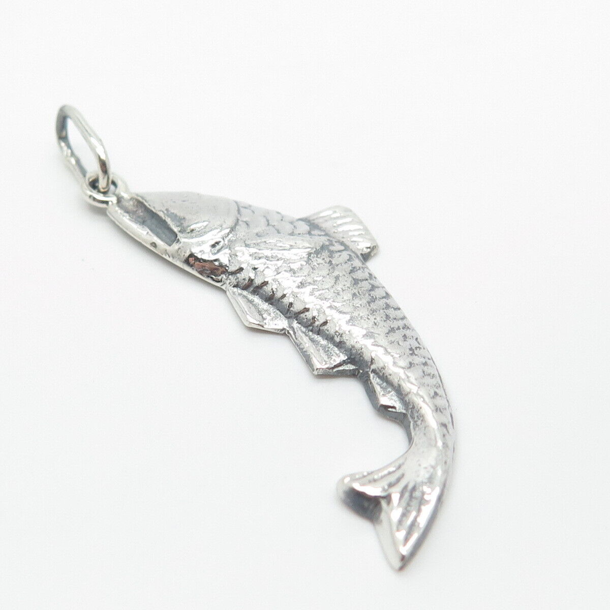 900 Silver Vintage Fish Pendant