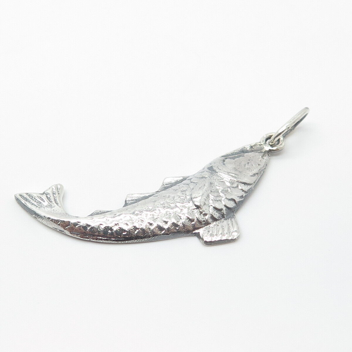 900 Silver Vintage Fish Pendant