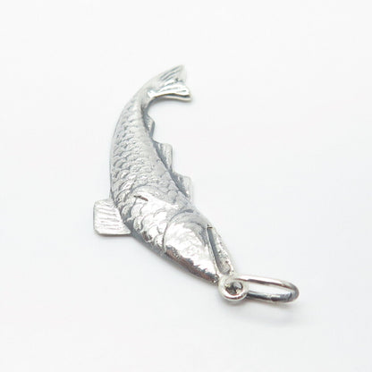 900 Silver Vintage Fish Pendant