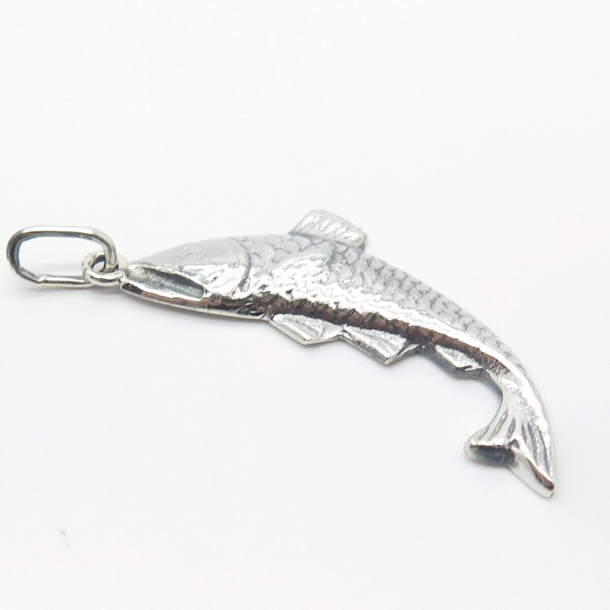 900 Silver Vintage Fish Pendant