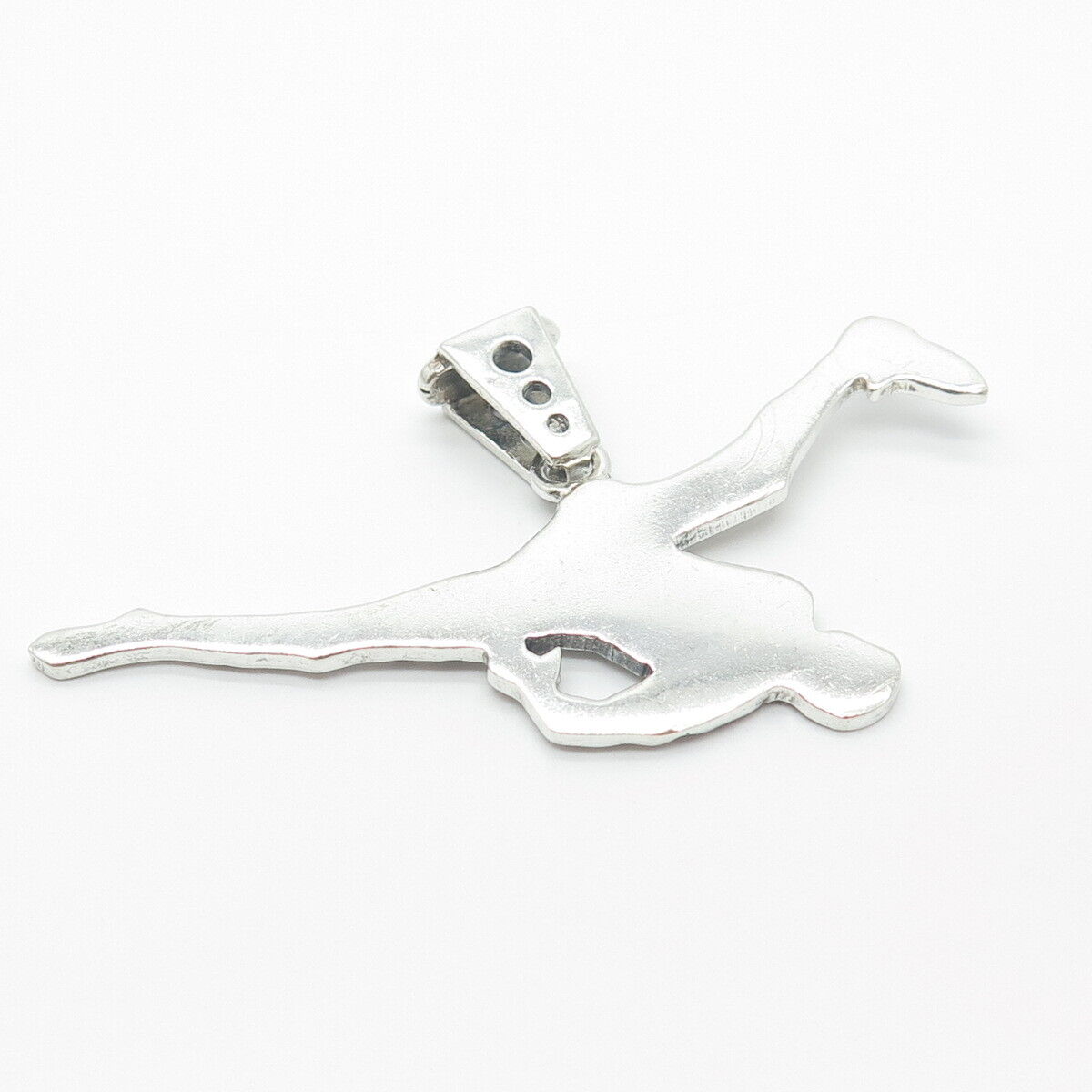 925 Sterling Silver Vintage Gymnast / Athlete Pendant