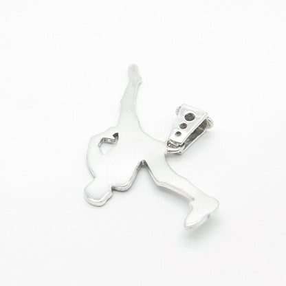 925 Sterling Silver Vintage Gymnast / Athlete Pendant