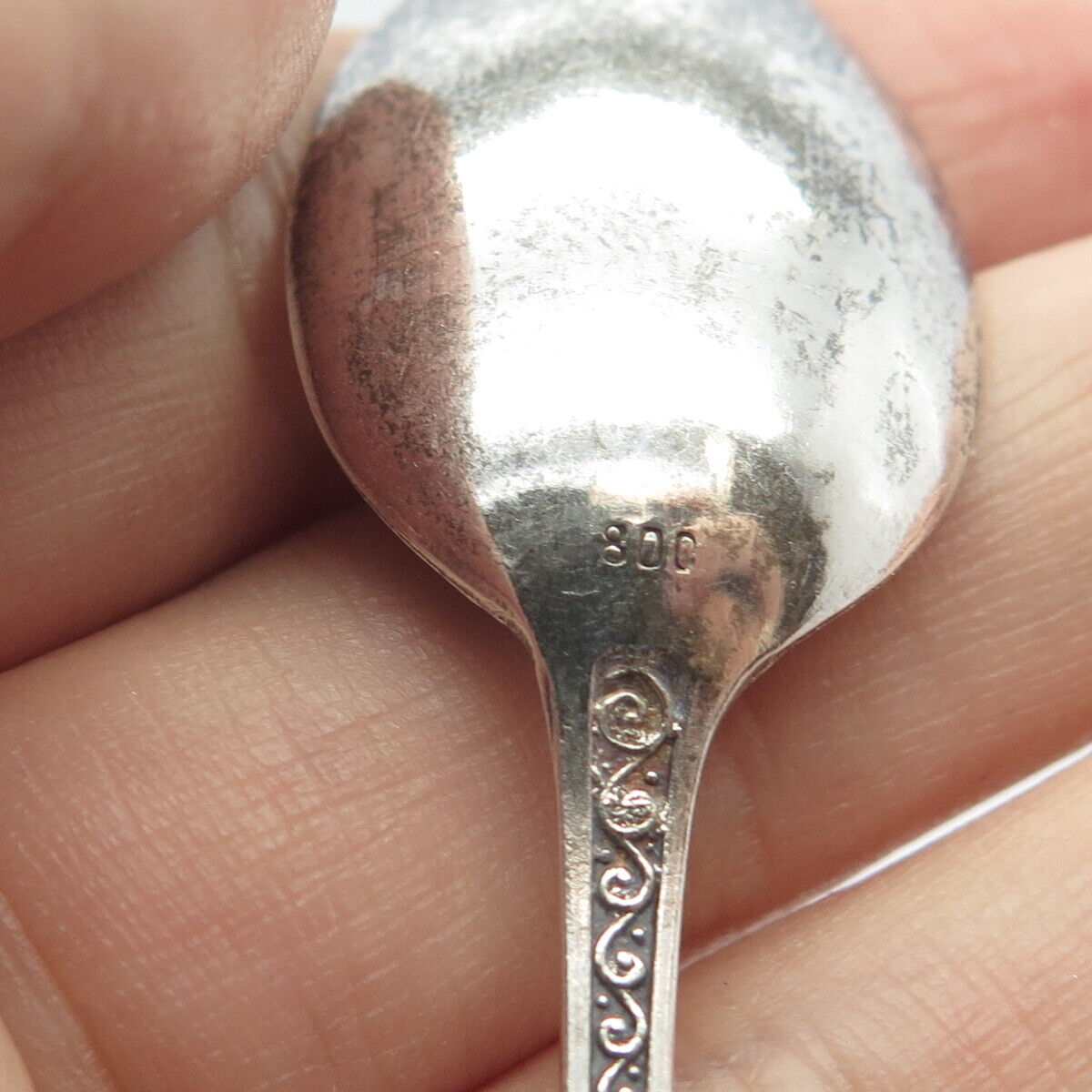 800 Silver Antique Colorful Enamel "Berlin" Coat of Arms Spoon